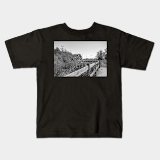 Wooden bridge alongside the River Ant, Norfolk Kids T-Shirt